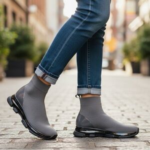 Michael Michael Kors Kendra Reflective Stretch Knit Sock Sneakers